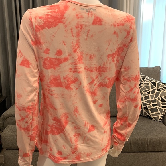 NWT HANG TEN UPF 50+ SUN PROTECTION LONG SLEEVE TOP SHIRT Zip Pocket SIZE S & M - Picture 5 of 6